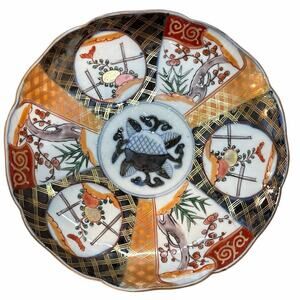 VTG Japanese Porcelain Imari Arita Plate Bowl circa 1800 Meiji Period